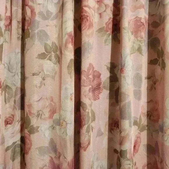 Vintage Shadowline Nightgown Floral Cap Flutter Sleeve Size Small Roses Pink - Picture 3 of 5